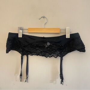 Addition Elle Black Lace Garter Belt